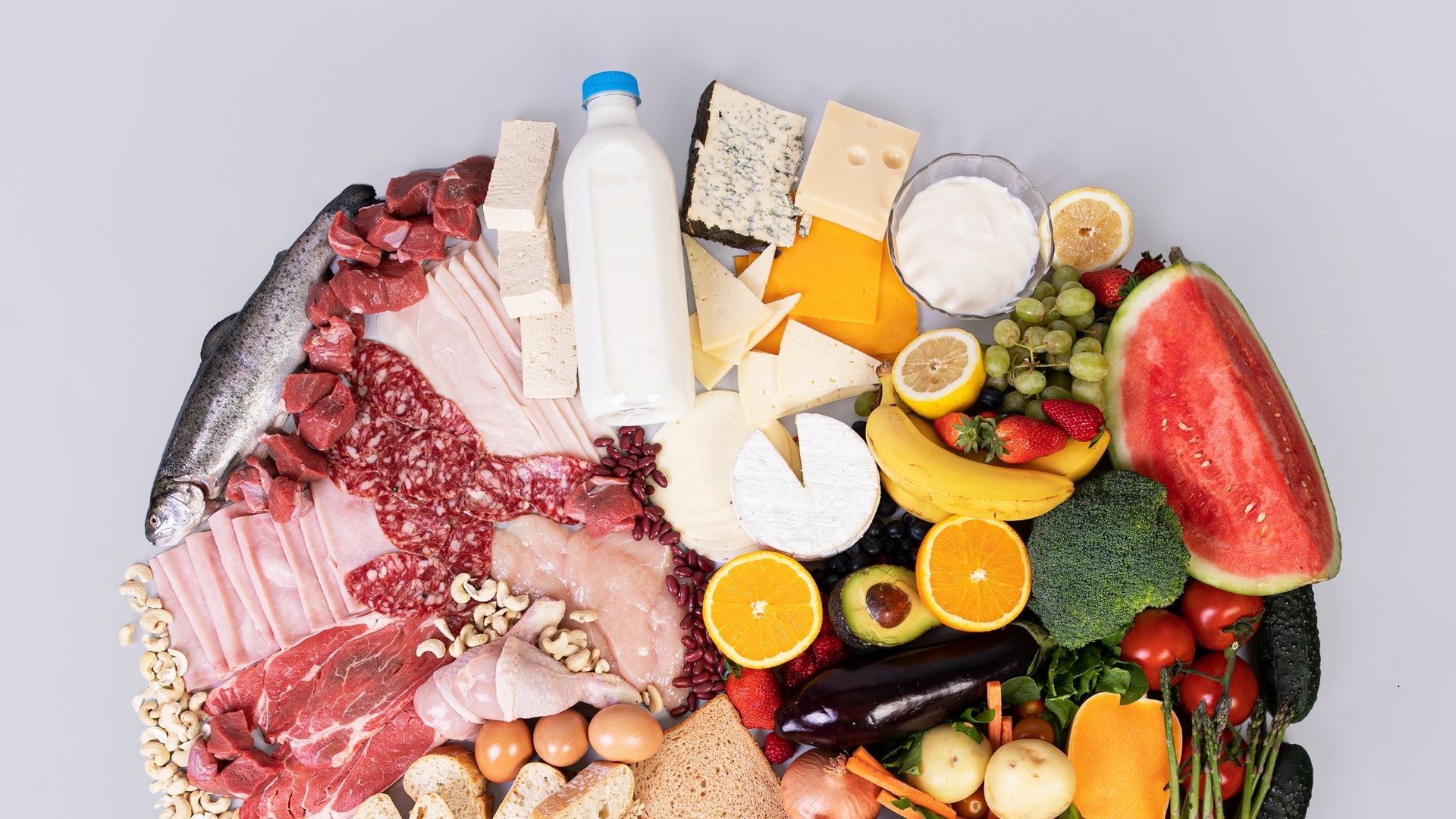 assortment of food for nutrition